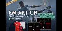 EM-Aktion: Anzeigetafel und Trikotsatz für Fußballvereine