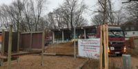 Baustellenbeginn für eine neue Freilufthalle in Hamburg